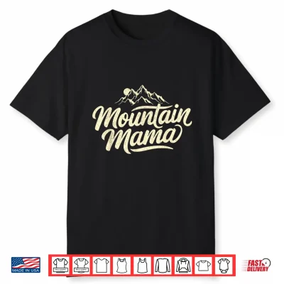 Vintage Mountain Mama Camping Hiking Hiker Travel Mom Shirt