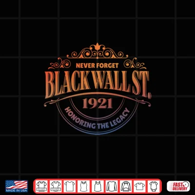 Design Tulsa OK Black Wall Street 1921 Greenwood Performance Shirt
