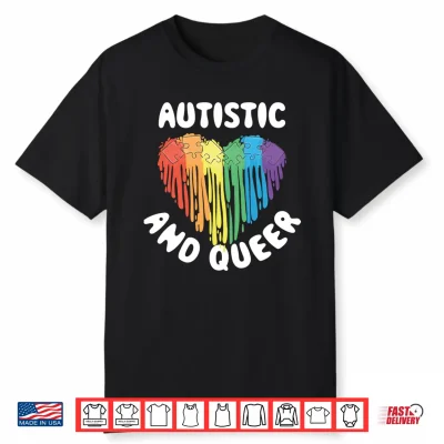 Mens Autistic And Queer Performance Shirt