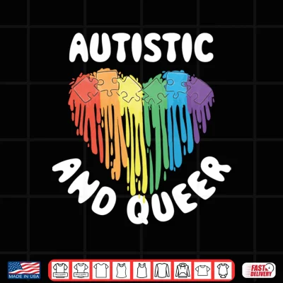 Design Mens Autistic and Queer Performance Shirt