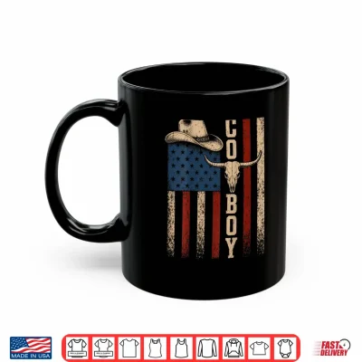 Mug Western Country Men Teen Boy Kid Rodeo Retro Cowboy Back Shirt