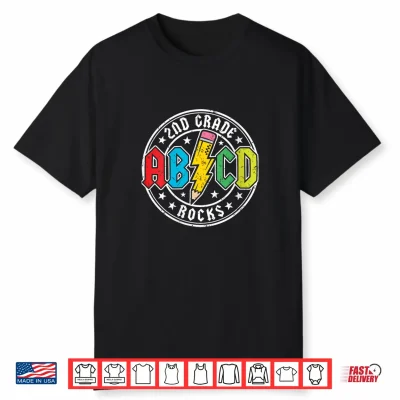 Abcd Second 2Nd Grade Rocks Back To School First Day Kids Shirt
