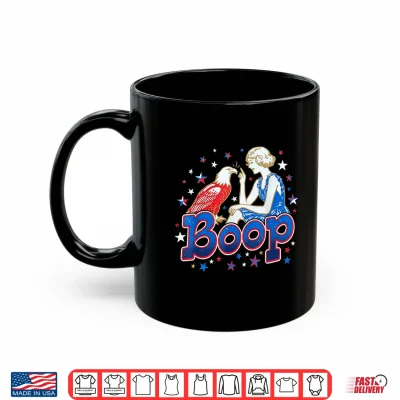 Mug Boop Vintage Girl and Eagle Funny Patriotic Retro Art Shirt