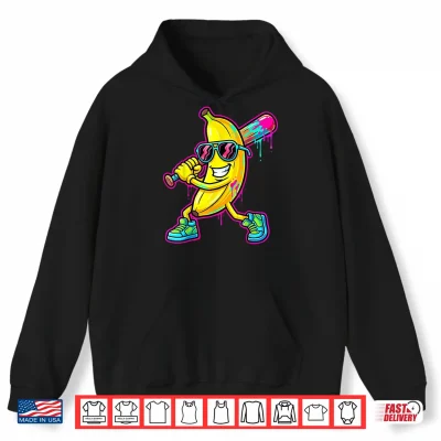 Hoodie Banana Funny Ice Cream Drip Kids Youth Boys Girls Shirt