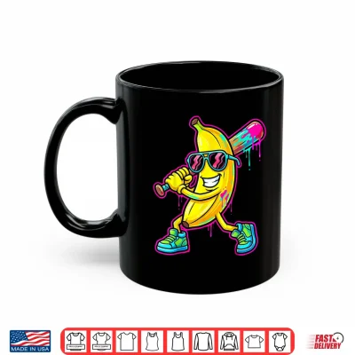Mug Banana Funny Ice Cream Drip Kids Youth Boys Girls Shirt