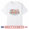 250 Years America Anniversary Flowers Usa 250Th Birthday Shirt