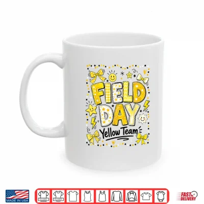 Mug Field Day Yellow Team Funny Teacher Field Day Games Shirt
