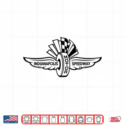 Design Indy 500 Indianapolis Motor Sport Black Logo Shirt