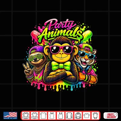 Design Monkey Baseball Wild Animals Sunglasses Cool Tiger Sloth Shirt