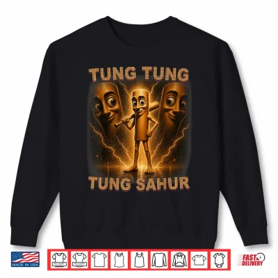 Sweatshirt Tung Tung Tung Sahur is Calling Italian Brainrot Meme Kid Shirt