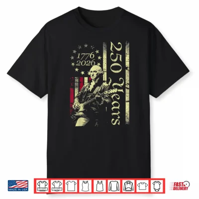 250 Years Patriot Guitar American Flag 4Th Of July 1776 2026 Shirt