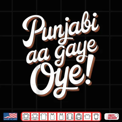 Design Punjabi Aa Gaye Oye Diljit Funny Shirt