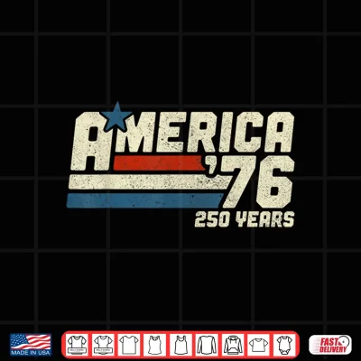 Design America Retro 250 Years 250th Anniversary USA 1776 2026 Shirt