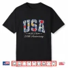 Floral Usa 4Th Of July Patriotic Women 250Th Anniversary Usa Shirt