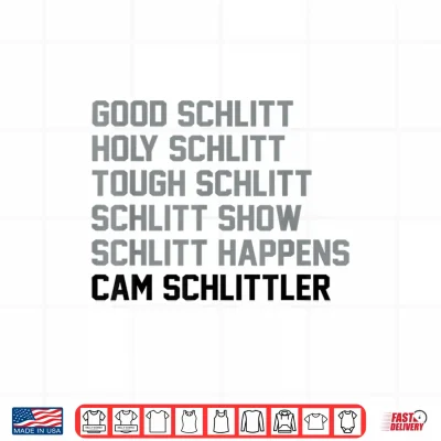 Design Good Schlitt Holy Schlitt Cam Schlittler Sarcastic Wordplay Shirt