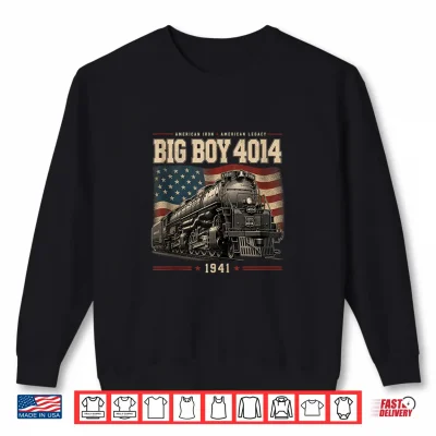 Sweatshirt Big Boy 4014 Steam Train Vintage Locomotive Engine Shirt