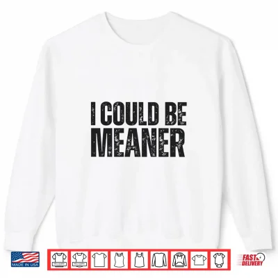 Sweatshirt I Could Be Meaner Funny Sarcastic Shirt