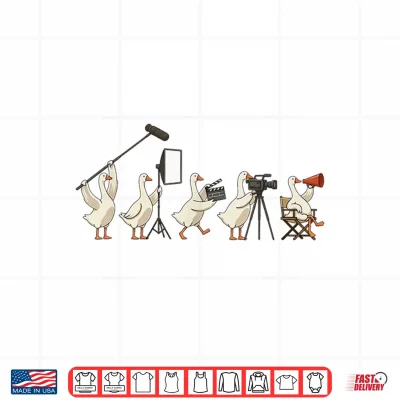 Design Goose Movie Crew Filmmaking Director Camera Shirt
