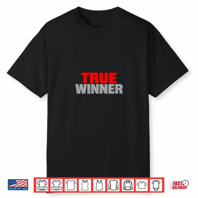 True Winner Red And Diamond Typography Shirt