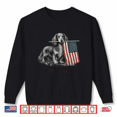 Sweatshirt 1776 2006 250 Years USA Flag Dog Shirt
