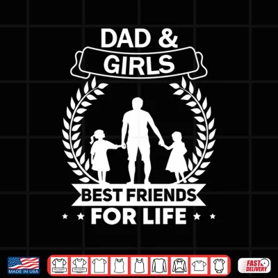 Design Dad and 2 Girls Partnerlook Dad and Two Daughters Matching Performance Shirt