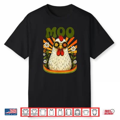 Funny Moo Chicken Farm Animal Vintage Shirt