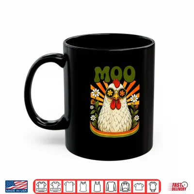 Mug Funny Moo Chicken Farm Animal Vintage Shirt