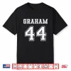 Graham Vintage Jersey Text Graphic Number 44 Shirt