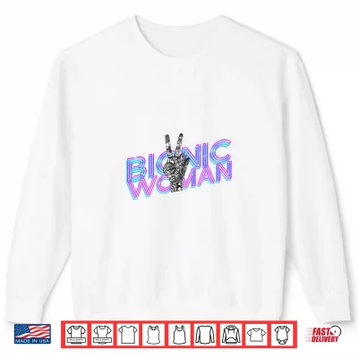 Sweatshirt Mens Bionic Woman Funny Injury Accident Retro Vintage Performance Shirt