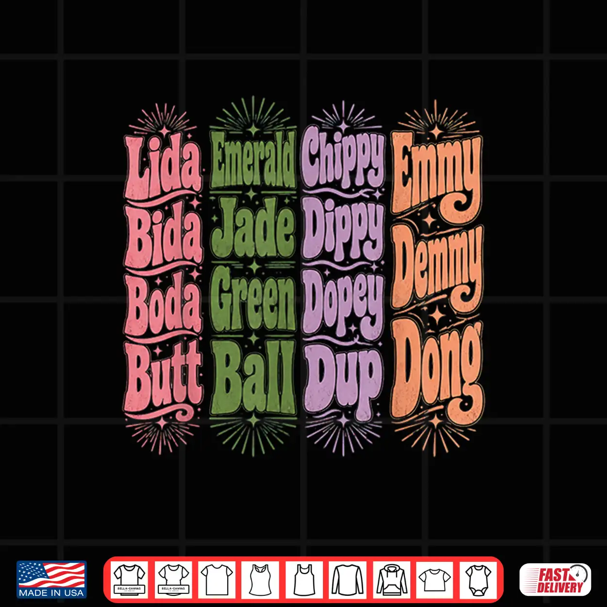 Lida Bida Boda Butt Emerald Jade Green Ball Shirt Lida Bida Boda Butt Emerald Jade Green Ball Shirt