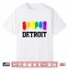 Mens Detroit Skyline Michigan Rainbow Lgbtq Gay Pride Performance Shirt