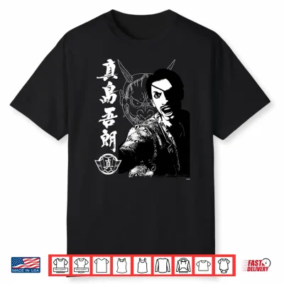 Mens Like A Dragon & Yakuza Goro Majima Tattoo Performance Shirt