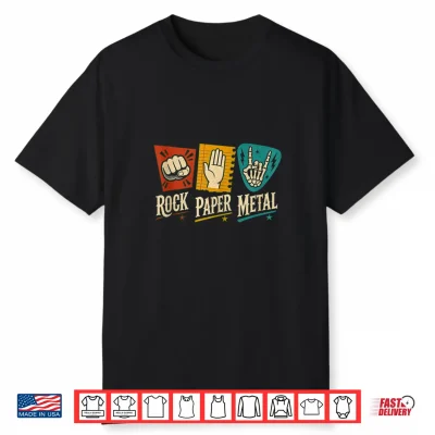 Rock Paper Metal Music Design Shirt