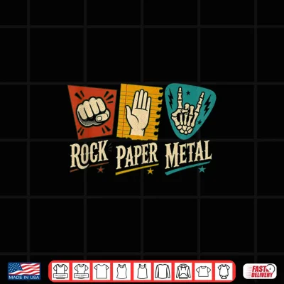 Design Rock Paper Metal Music Design Shirt