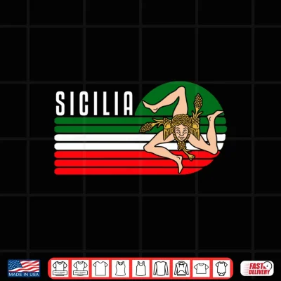 Design Sicilia Flag Sicily Palermo Italy Performance Shirt