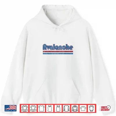 Hoodie Vintage Avalanche Name Distressed Three Stripes Weathered Shirt