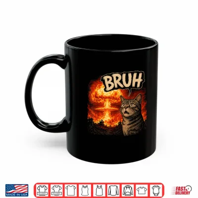 Mug Bruh Cat Meme Funny Kids Meme Slang Trendy Viral Joke Shirt