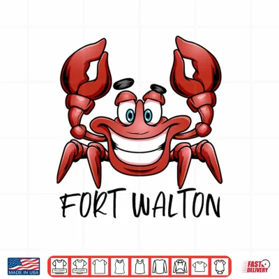 Design Fort Walton Florida Beach Family Vacation Group Trip Crab Performance Shirt