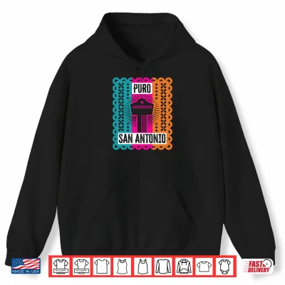Hoodie Puro San Antonio Texas Papel Picado Cool Fiesta Souvenir Shirt