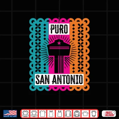 Design Puro San Antonio Texas Papel Picado Cool Fiesta Souvenir Shirt
