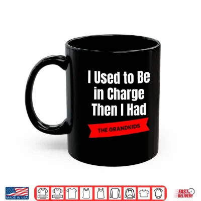 Mug I Used to Be in Charge Then I Had a The Grandkids Comedy Shirt