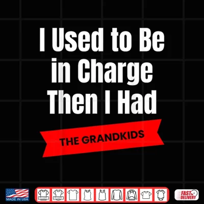 Design I Used to Be in Charge Then I Had a The Grandkids Comedy Shirt