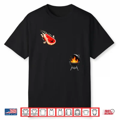 Steak Dive Funny Flying Steak Bbq Grilling Cookout Shirt
