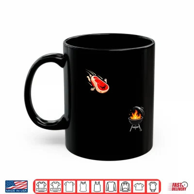 Mug Steak Dive Funny Flying Steak BBQ Grilling Cookout Shirt