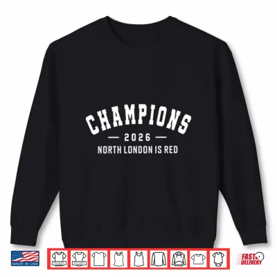 Sweatshirt Arsenal Champions 2026 North London Is Red Shirt