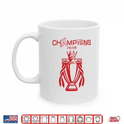 Mug Arsenal Premier League Champions 25 26 Shirt