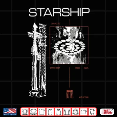 Design SpaceX Starship Shirt
