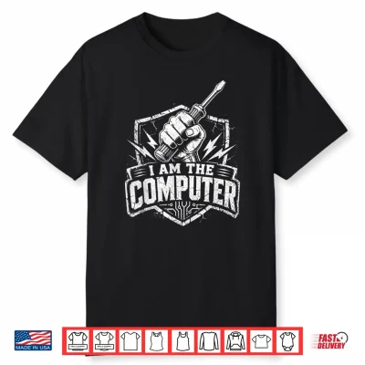 Funny Car Mechanic Computer Graphic Retro Slogan Shirt