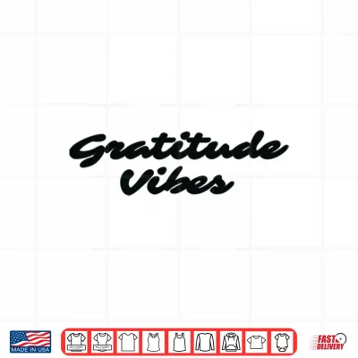Design Gratitude Vibes Black Shirt
