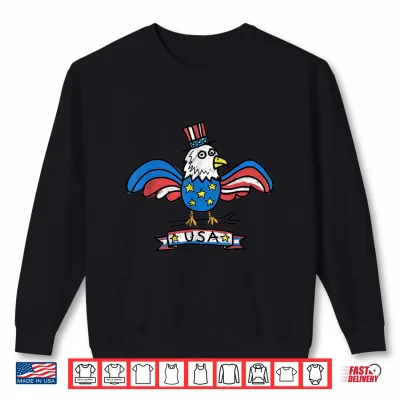 Sweatshirt USA Eagle Retro Hand Drawn for Men Women Teens Shirt
